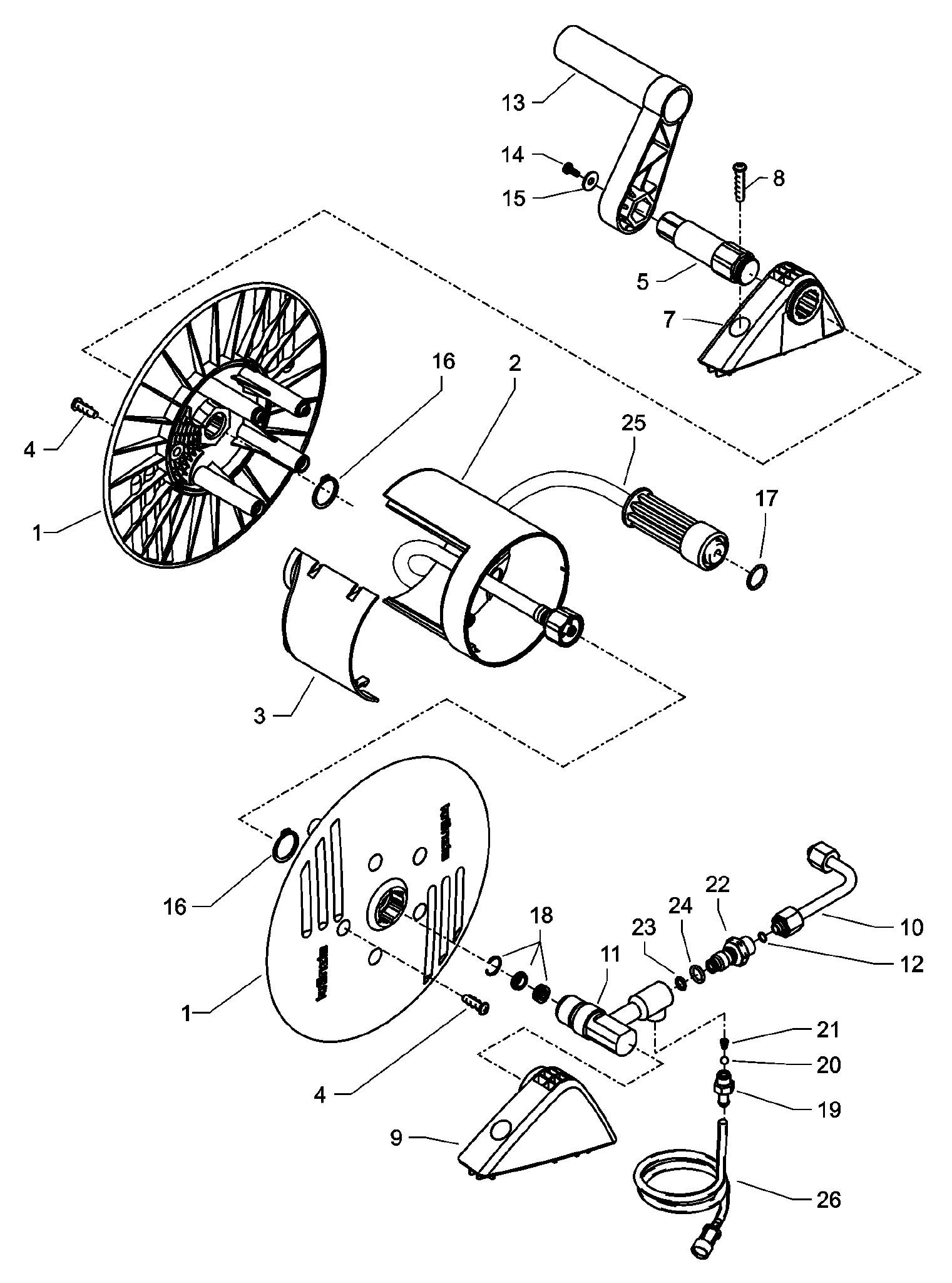1122TST Hose Reel Spare Parts Kranzle USA German made pressure washers
